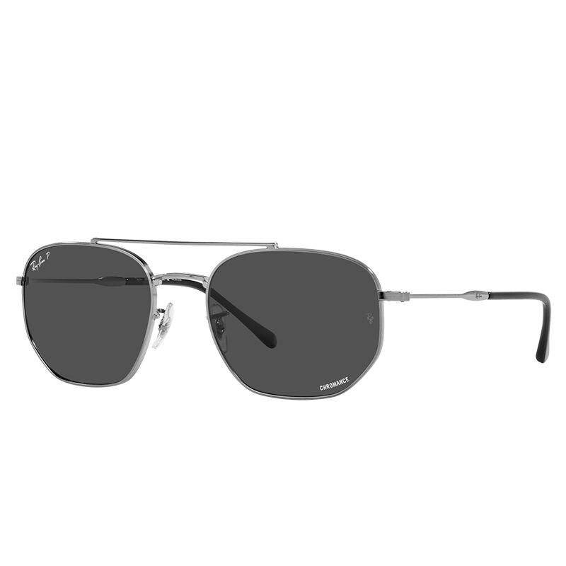 RayBan雷朋太阳镜渐变镜面双梁不规则金属时尚男女款墨镜0RB3707实拍图 商品