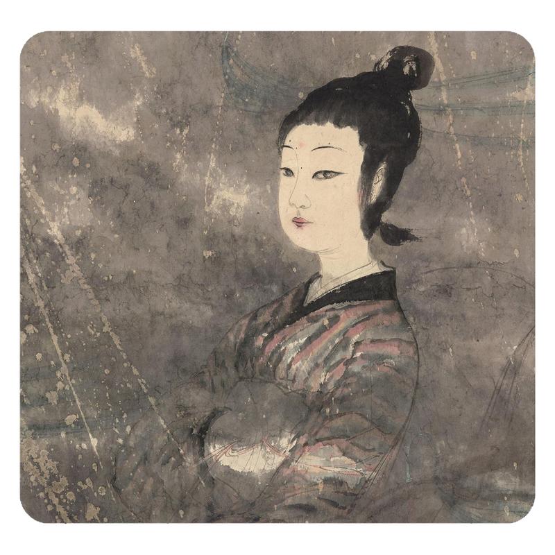 傅抱石云中君和大司命图复制国画