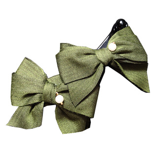 31街花饰香蕉夹女韩版蝴蝶结竖夹马尾发夹大号气质简约后脑勺发卡