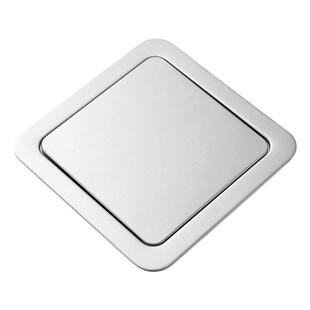 厨房隐藏式垃圾桶盖子橱柜台面嵌入式不锈钢方形摇盖吧台桌面翻盖