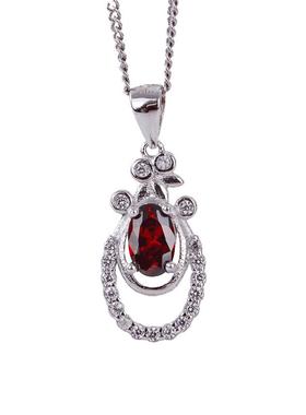 925银不过敏不掉色天然石榴石