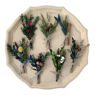 森系复古迷你天然干花永生花束玫瑰圣诞礼盒卡片装饰DIY手工材料