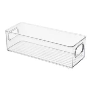 桌面收纳盒长条窄长型亚克力透明杂物化妆品文具袜子整理盒小物件