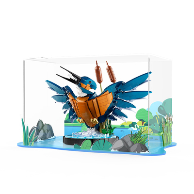 乐一百适用乐高10331翠鸟亚克力展示盒透明积木模型防尘罩收纳