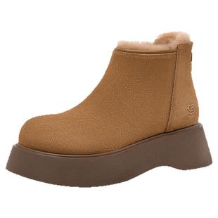 星期六加绒雪地靴女款2025新款冬季女鞋外穿防滑东北加厚保暖棉鞋