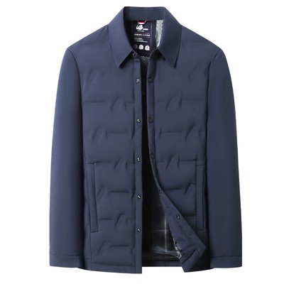 罗蒙商务休闲翻领休闲短款羽绒服