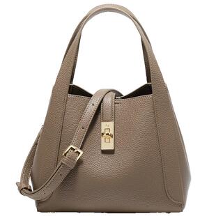 百丽包包女新款菜篮子送妈妈新年礼物通勤斜挎水桶手提包BL807BX5