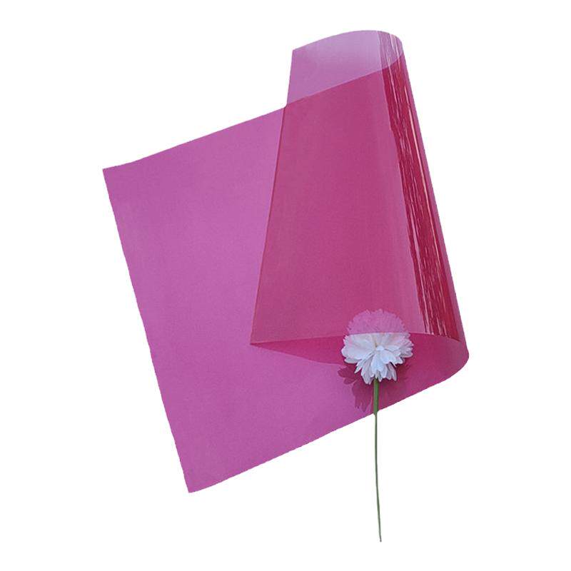 玻璃贴膜彩色透光透明防爆装饰婚庆手工道具粉色新品