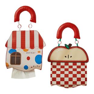 可爱纸巾袋悬挂式抽纸袋卫生间浴室纸巾收纳包床头纸巾盒卷纸挂袋