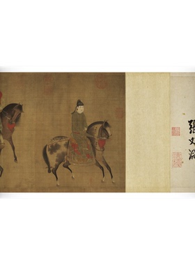 李公麟《丽人行图》仿古装饰字画
