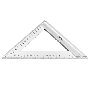不锈钢三角尺高精度加厚90度木工角尺45大号方尺拐尺铝合金三角板