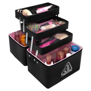 多层分区化妆包超大容量大号网红护肤品收纳盒简约便携手提箱家用
