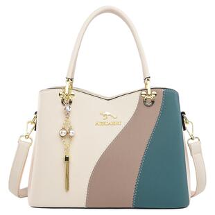 品牌袋鼠女包2026新款时尚大气单肩斜挎包大容量真皮手提包送妈妈