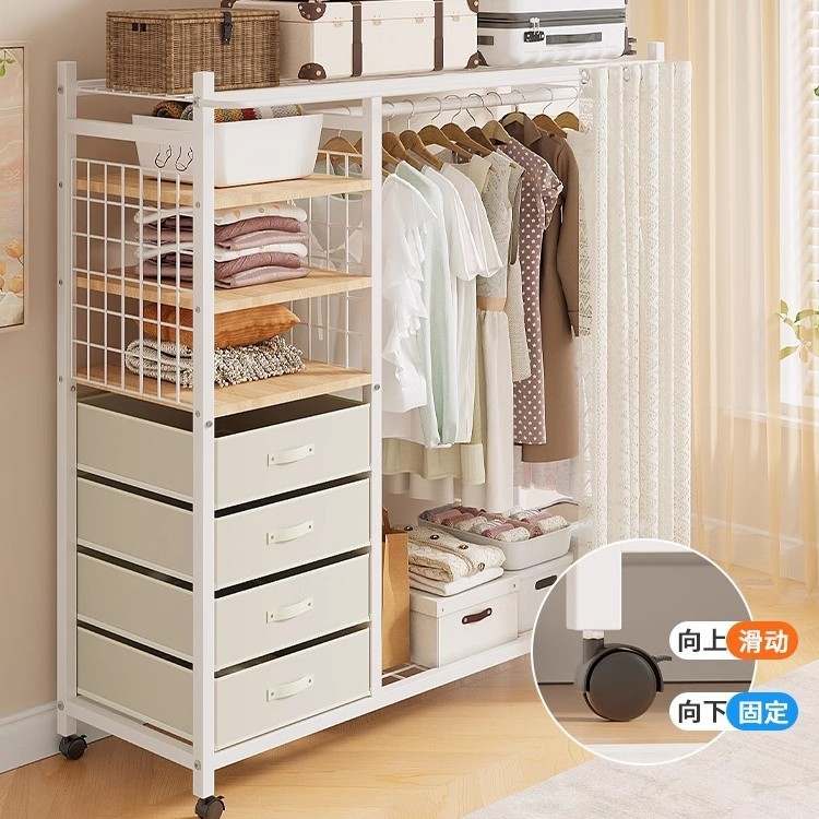 衣柜家用卧室2023爆款自由组合金属衣柜简易组装衣橱多层 置物架