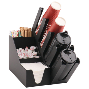 咖啡奶茶店杯架商用吧台用品纸巾吸管收纳盒一次性纸杯架分取杯器