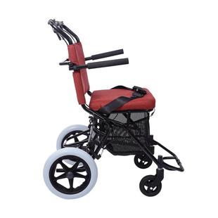中进轮椅412可折叠轻便老人专用小巧便携日本航钛铝合金手推车