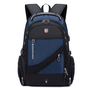 瑞士军士刀双肩背包男休闲商务大容量旅行电脑包男士中高学生书包