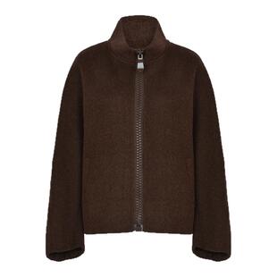 SeRinaBlue2026春季新款气质休闲绵羊毛小个子双面呢短外套女上衣