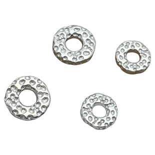 S925纯银花点盘缠隔片垫片手链隔珠 手工DIY编绳串珠手链项链配件