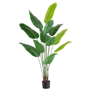 高端轻奢仿真绿植天堂鸟假植物盆栽室内装饰花旅人蕉客厅摆件