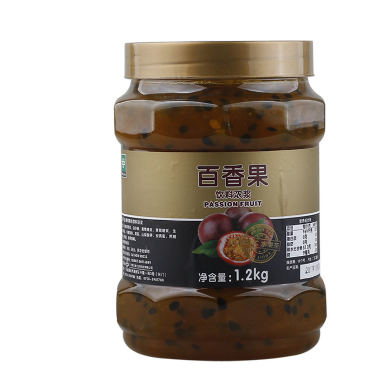 鲜活百香果酱含果肉罐装广东优果