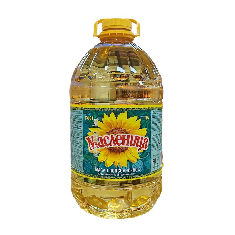 俄罗斯进口葵花籽油冷压榨食用油植物油家用5L大桶装瓜子油葵花油