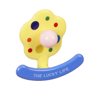 多巴胺花朵挂钩玄关卫生间发圈收纳壁挂粘胶强力承重发箍免打孔