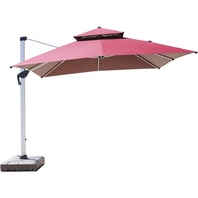 藤朝庭院伞遮阳伞LED灯太阳能伞