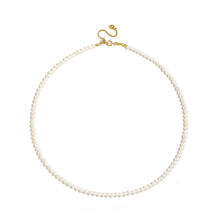 饰悟天然淡水珍珠项链女款小米珠珍珠颈链纯银锁骨链轻奢小众配饰