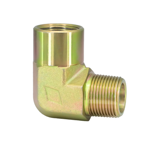 高压碳钢液压过渡镀彩锌90度内外丝直角弯头2分3/4分6分1寸管接头