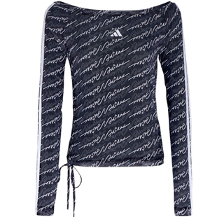 adidas阿迪达斯女子三条纹舞动系列运动休闲长袖T恤KS5308