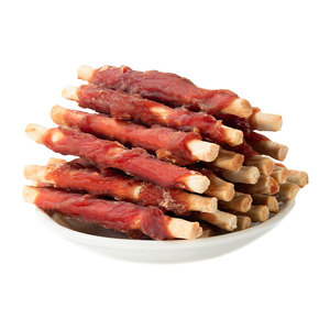 狗狗零食磨牙棒鸡肉鸭肉缠牛皮棒零食磨牙洁齿营养捕钙咬胶食品