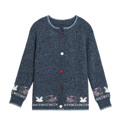 恒源祥高端100%纯羊毛衫开衫外套