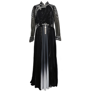 出租蒙古族舞蹈演出服弹拨少数民族服装飘逸大裙摆艺考渐变服装