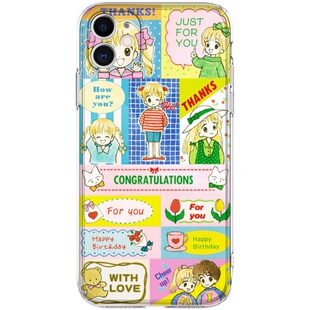 玩壳总动员 日韩昭和少女心适用iPhone17promax手机壳16pro苹果15plus软14全包13小众12透明11防摔套