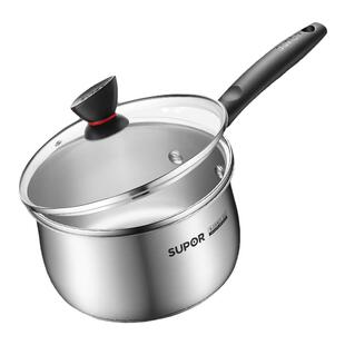 苏泊尔奶锅宝宝辅食锅不锈钢小锅家用婴儿热奶锅一人泡面锅无涂层