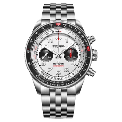 海鸥表男士钛合金手表夜光天际滑尺飞行员手动机械表计时码表1073