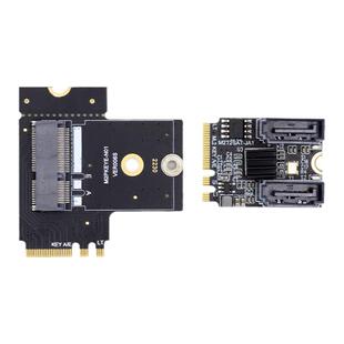 CY  M2 NGFF KEY A-E弯头转接卡扩展WIFI口转SATA硬盘转接卡免驱