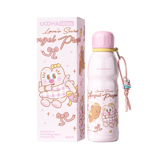 UOOHA满分能量运动水杯陶瓷涂层内胆大容量吸管杯保温