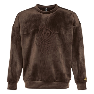 阿迪达斯男装2026春季新款王安宇同款卫衣绒面加绒套头衫KE4067