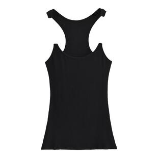 liviahome隐形鱼线肩带绿色吊带背心女夏季辣妹短款外穿无袖上衣