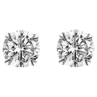 s999迷你纯银养耳洞发光耳钉女水钻足银耳环轻奢闪耳骨钉睡觉免摘