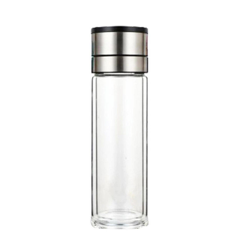 双层玻璃防烫隔热一键开盖泡茶杯