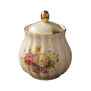 欧式陶瓷糖壶英式下午茶茶具咖啡具奶杯套装奶盅西式双耳糖缸家用