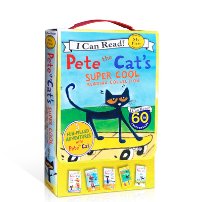 送音频英文原版5册绘本I Can Read my first皮特猫全套系列Pete the Cat too cool for school I love my white shoes