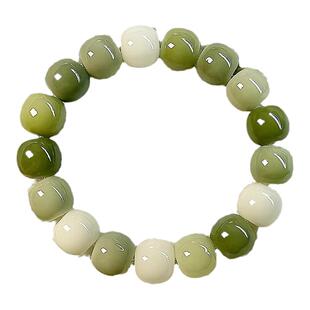 绿了芭蕉渐变菩提根手串女学生菩提子绕指柔佛珠文玩男款正品手链