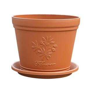 芊之岛仿陶浮雕凹纹塑料花盆加厚透气大口径花卉月季绣球庭院球根