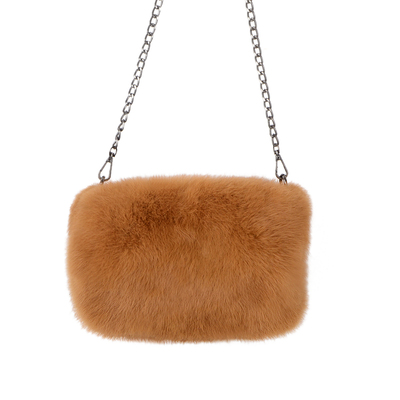 新款韩版秋冬兔毛皮草真毛女包包