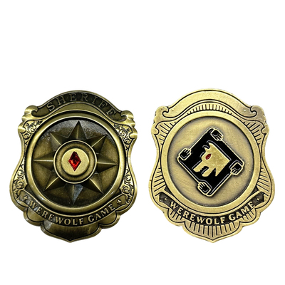 狼人杀配件金属徽章沙漏卡托眼罩