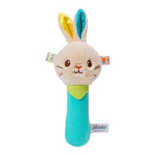 jollybaby婴儿安抚bb棒宝宝抓握训练玩具捏捏棒卡通鸭子手摇0-1岁